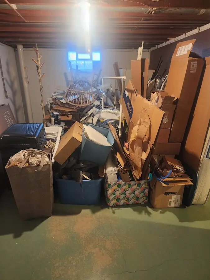 Roll-off dumpster container at job site for 20 Yard Dumpster Rental in Brownsburg